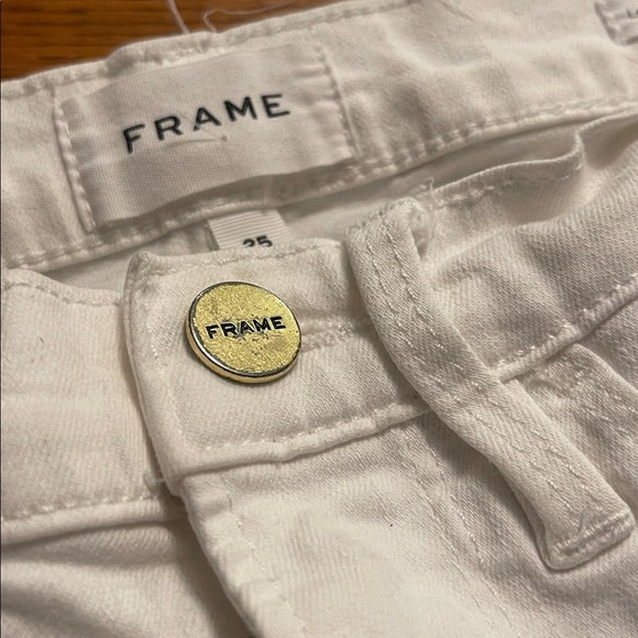 Frame Denim Women's Crisp White Le Skinny de Jeanne Crop Jeans 25 - Picture 12 of 12